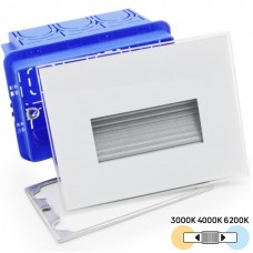 Φωτιστικό Χωνευτό Ορθογώνιο LED 4W 230V CCT Γυάλινο IP66 Έμμεσου Φωτισμού Λευκό 3-910500